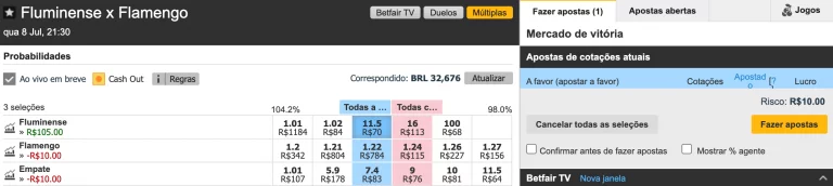 betfair flamengo e fluminense